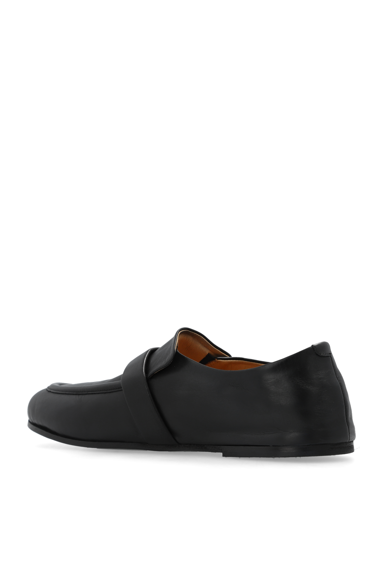 【関税込み】Marsell ブラック Steccoblocco ローファー Men's Black Leather Slip On Shoes Steccoblocco - Marsèll